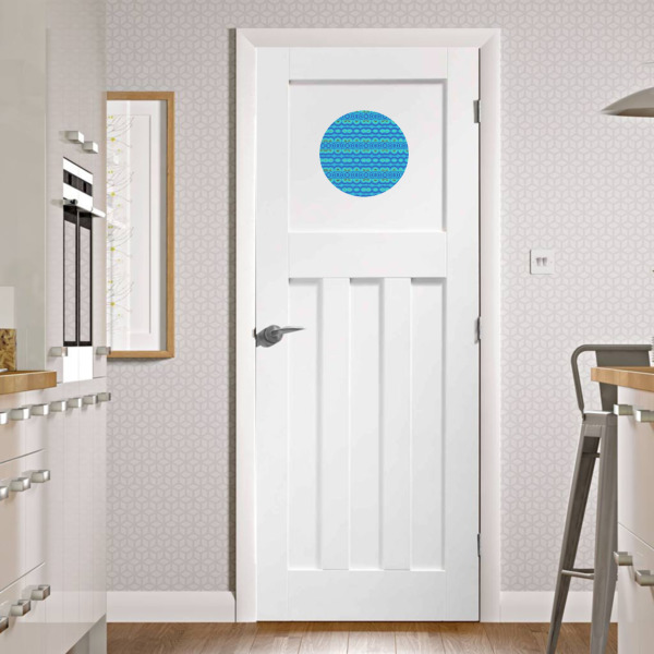 Custom Design - Round Wall Decal on Door