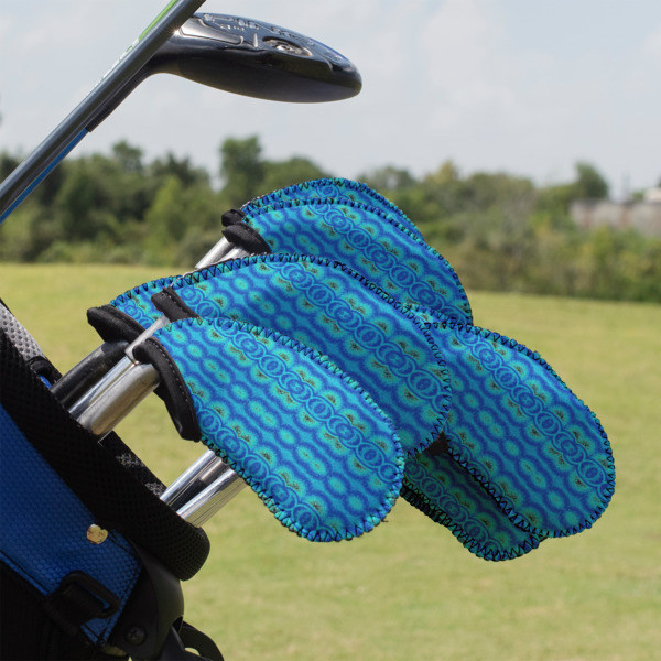 Custom Design - Golf Club Cover - Set of 9 - On Clubs