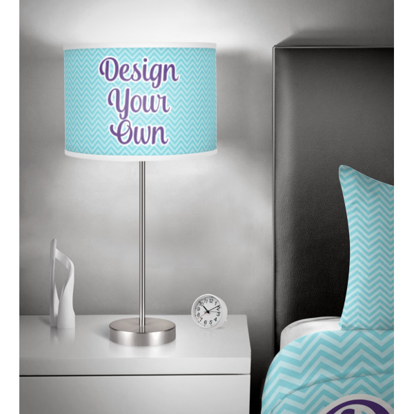 Custom Design - 13" Drum Lampshade - In Room