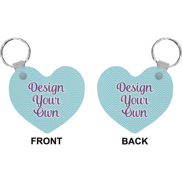 Custom Design - Heart Keychain (Front + Back)