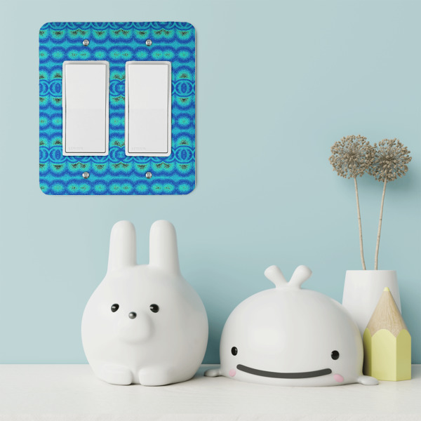 Custom Design - Rocker Light Switch Covers - Double - IN CONTEXT