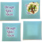 Design Your Own Glass Square Lunch / Dinner Plate 9.5" - Set of 4