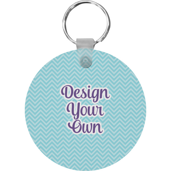 Custom Design Your Own Round Plastic Keychain