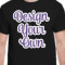Custom Design - Black Crew T-Shirt on Model - CloseUp