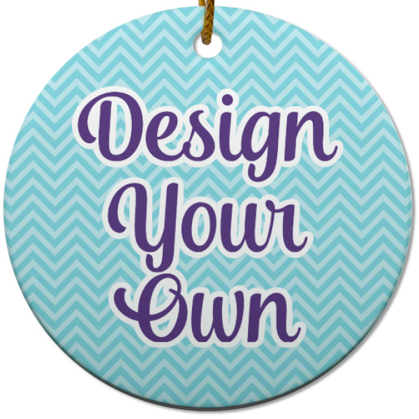 Custom Design - Ceramic Flat Ornament - Circle (Front)