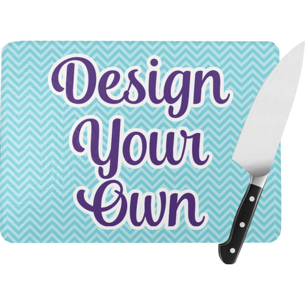 Custom Design Your Own Rectangular Glass Cutting Board - Large - 15.25" x 11.25"