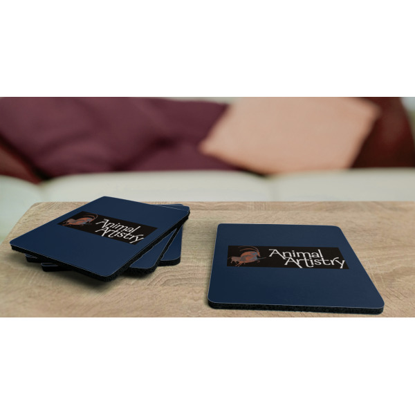 Custom Design - Coaster Rubber Back - On Coffee Table