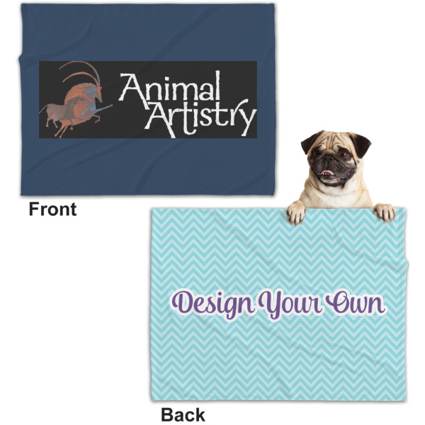 Custom Design - Microfleece Dog Blanket - Regular - Front & Back