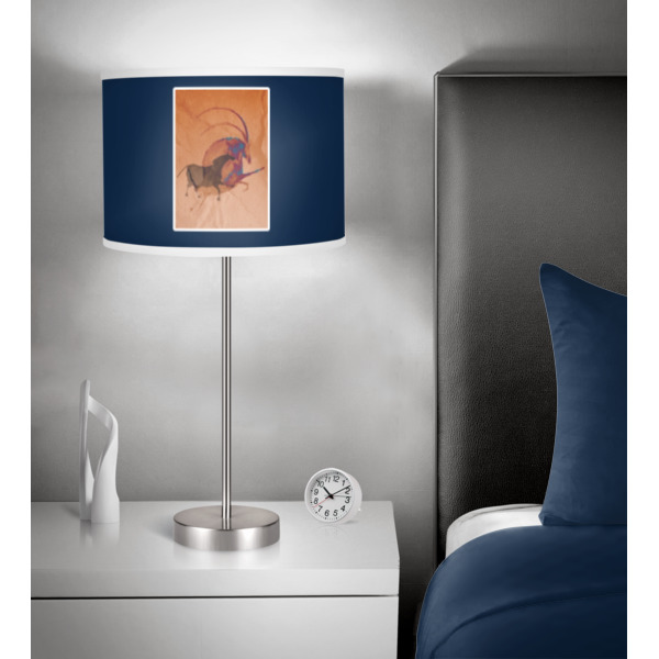 Custom Design - 13" Drum Lampshade - In Room