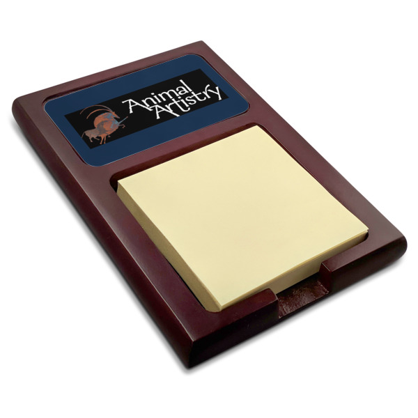 Custom Design Your Own Red Mahogany Sticky Note Holder