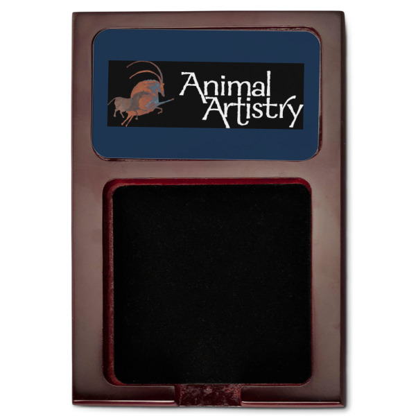 Custom Design - Red Mahogany Sticky Note Holder - Flat