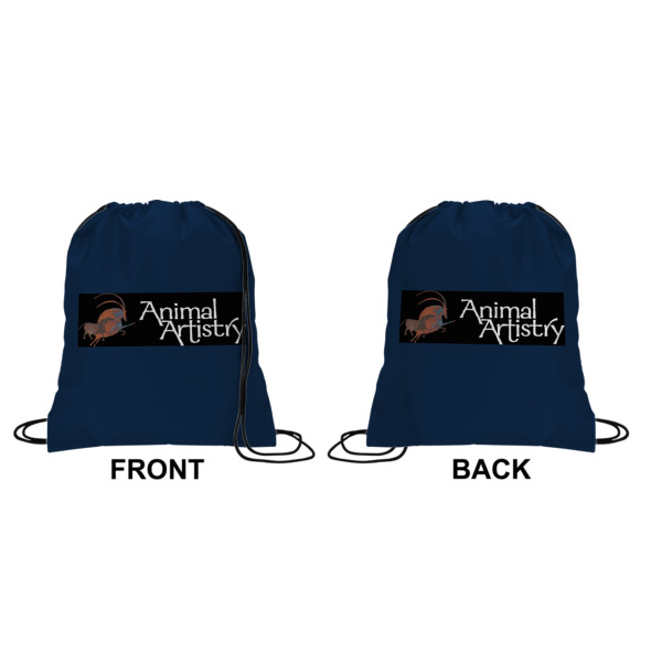Custom Design - Drawstring Backpack Front & Back Small
