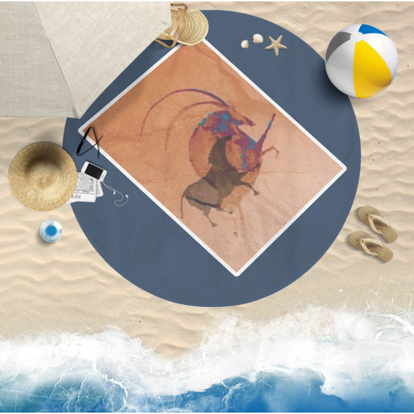 Custom Design - Round Beach Towel Lifestyle