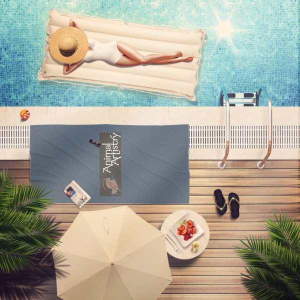 Custom Design - Beach Towel - Lifestyle at Pool