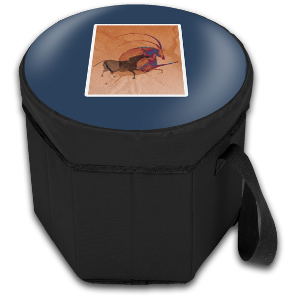 Custom Design - Collapsible Personalized Cooler & Seat (Closed)
