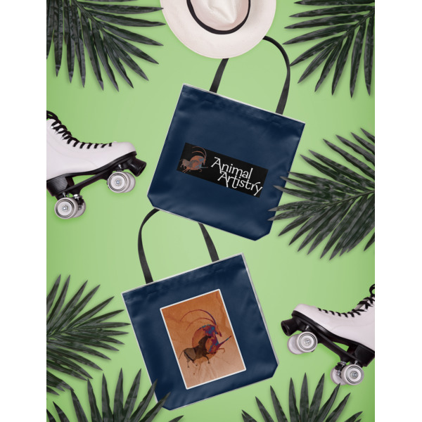 Custom Design - Canvas Tote Lifestyle Front and Back- 13x13