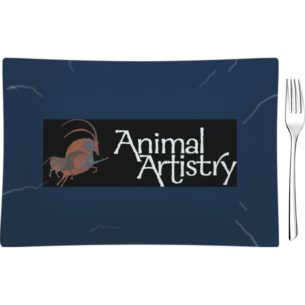 Custom Design Your Own Rectangular Glass Appetizer / Dessert Plate