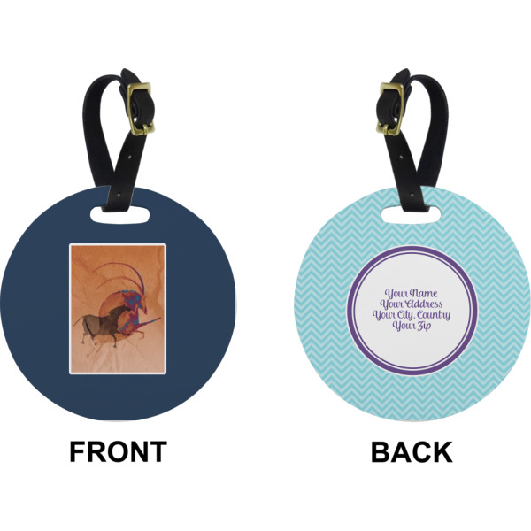 Custom Design - Circle Luggage Tag (Front + Back)