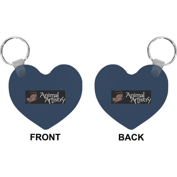 Custom Design - Heart Keychain (Front + Back)