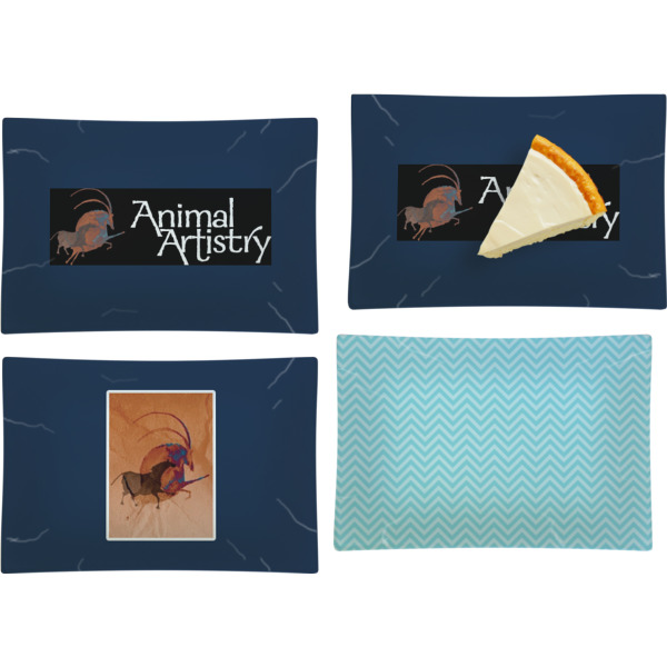 Custom Design - Set of Rectangular Appetizer / Dessert Plates