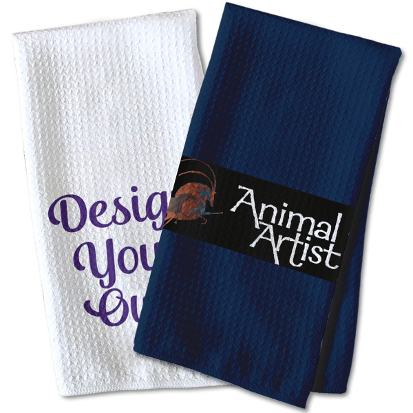 Custom Design - Waffle Weave Towels - Two Print Styles