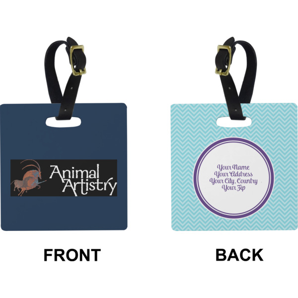 Custom Design - Square Luggage Tag (Front + Back)