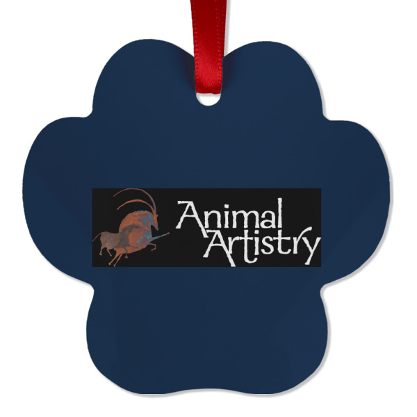 Custom Design - Metal Paw Ornament - Front