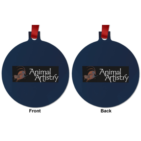 Custom Design - Metal Ball Ornament - Front and Back