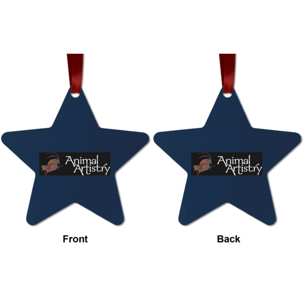 Custom Design - Metal Star Ornament - Front and Back