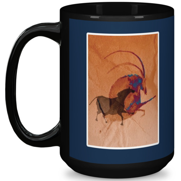 Custom Design Your Own 15 oz Coffee Mug - Black