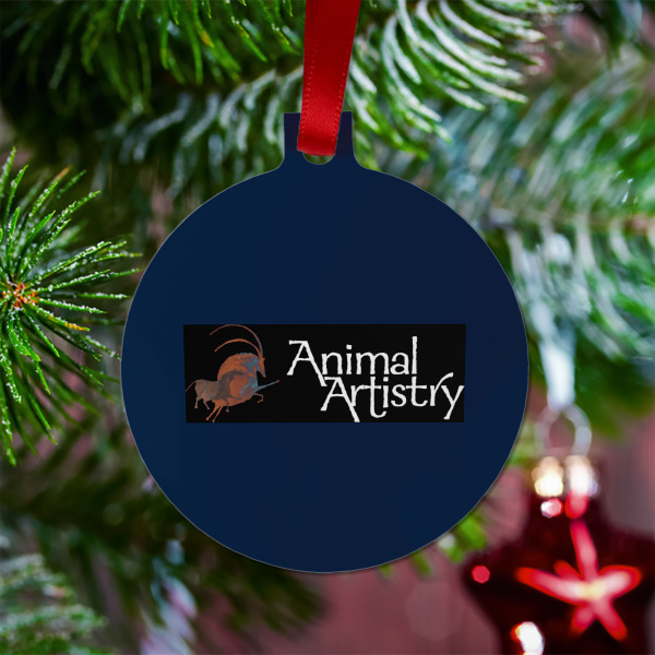 Custom Design - Metal Ball Ornament - Lifestyle