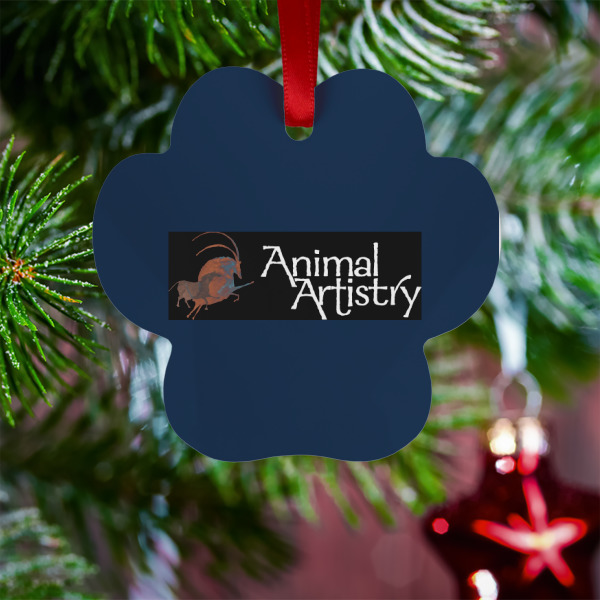 Custom Design - Metal Paw Ornament - Lifestyle