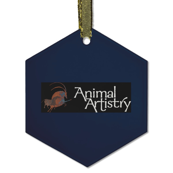 Custom Design - Frosted Glass Ornament - Hexagon