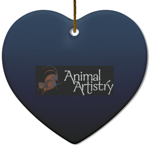 Custom Design - Ceramic Flat Ornament - Heart (Front)