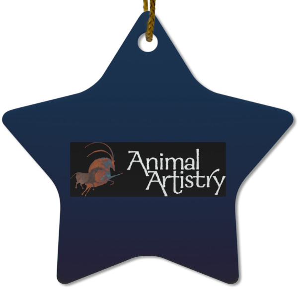 Custom Design - Ceramic Flat Ornament - Star (Front)