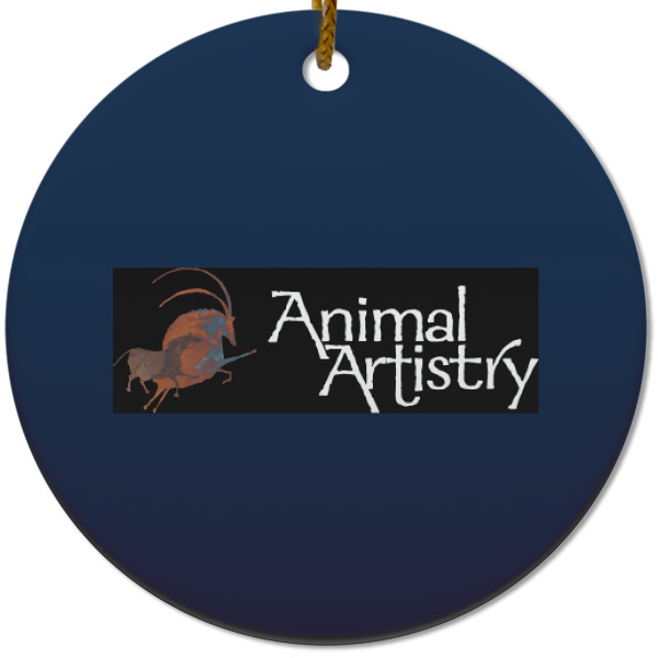 Custom Design - Ceramic Flat Ornament - Circle (Front)