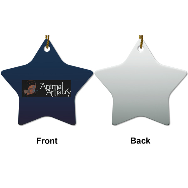 Custom Design - Ceramic Flat Ornament - Star Front & Back (APPROVAL)