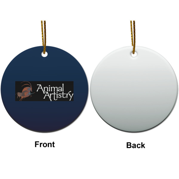 Custom Design - Ceramic Flat Ornament - Circle Front & Back (APPROVAL)