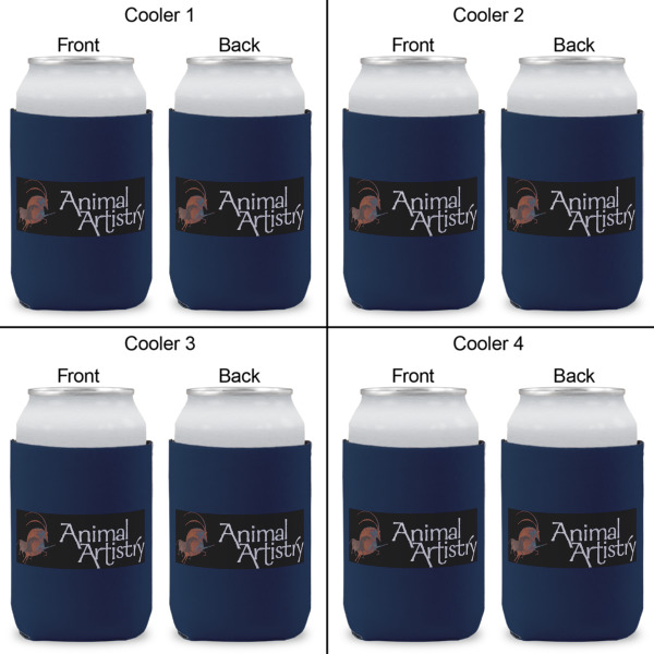 Custom Design - Can Cooler - Standard 12oz - Set of 4 - Front & Back