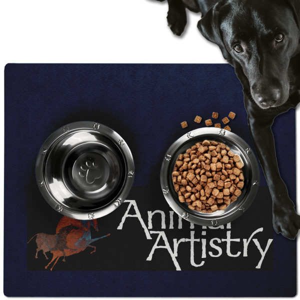 Custom Design - Dog Food Mat - Large LIFESTYLE