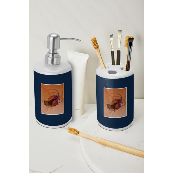 Custom Design - Ceramic Bathroom Accessories - LIFESTYLE (toothbrush holder & soap dispenser)