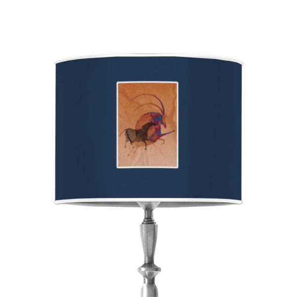 Custom Design - 8" Drum Lampshade - ON STAND (Poly Film)