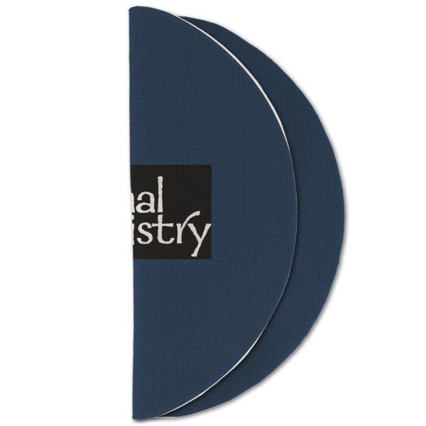 Custom Design - Round Linen Placemats - HALF FOLDED (double sided)