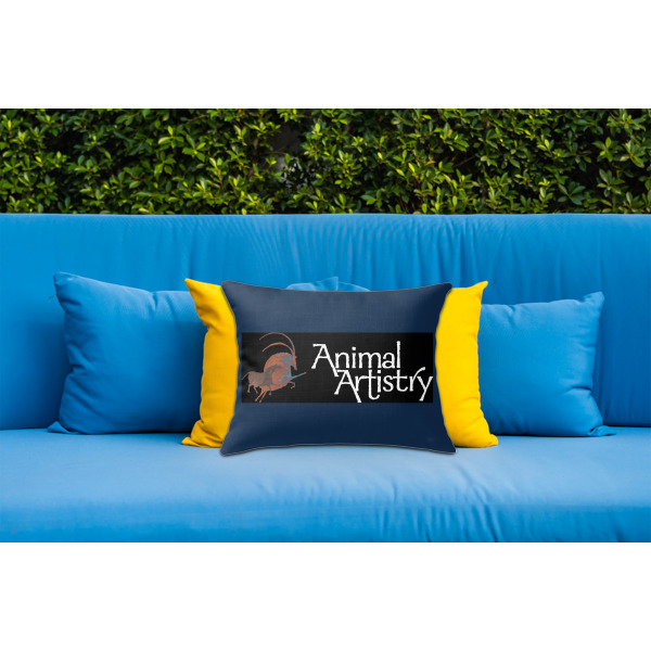 Custom Design - Outdoor Throw Pillow  - LIFESTYLE (Rectangular - 20x14)