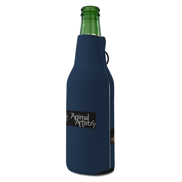 Custom Design - Zipper Bottle Cooler - ANGLE (bottle)