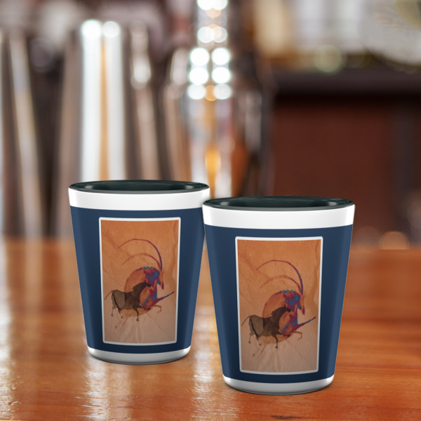 Custom Design - Ceramic Shot Glass - Two Tone - Lifestyle