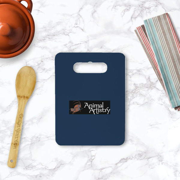 Custom Design - Rectangle Trivet with Handle - LIFESTYLE