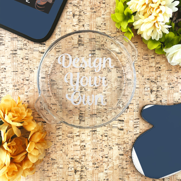 Custom Design - Glass Pie Dish - LIFESTYLE