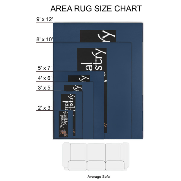 Custom Design - 2'x3' Indoor Area Rugs - Size Chart