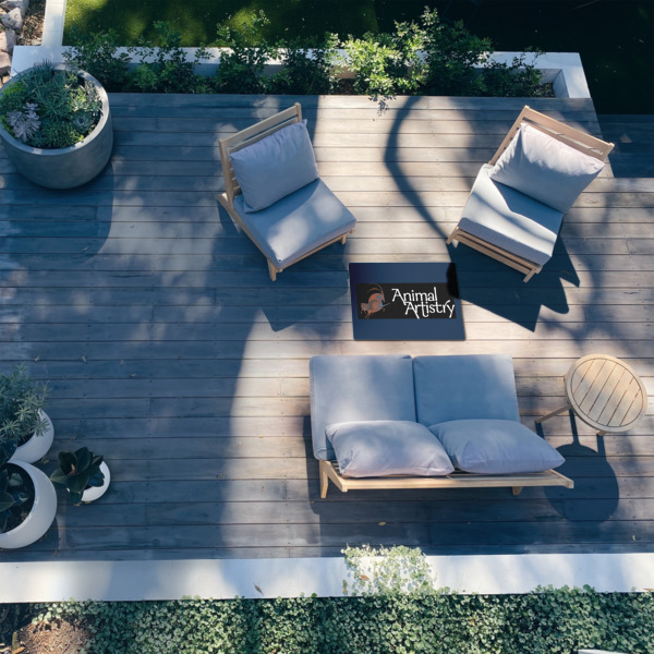 Custom Design - 2'x3' Patio Rug - In Context